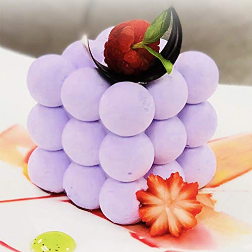 OCPO KITCHEN Bubble Silicone Baking Mold, Silicone Candle Mold, French Dessert Molds for Mousse Cake Pastry Chocolate Pudding Jelly Cheesecake Ice Cream, Cube Shape (6-Cavity) - style: Bubble (6-Cavity)