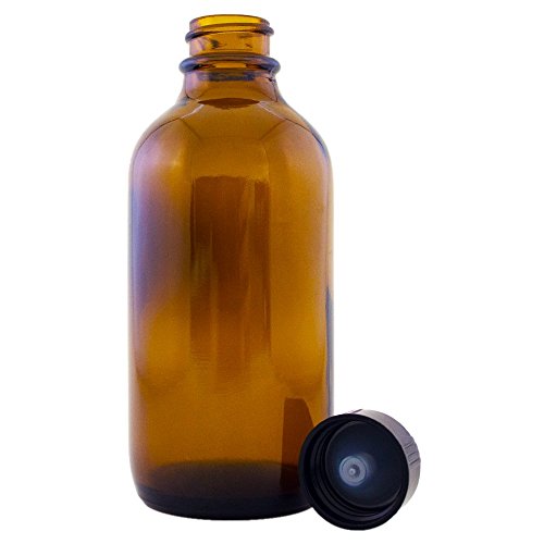 GreenHealth 4 oz Amber Glass Bottle with Phenolic Cone Cap – Leak-Resistant, Reusable, BPA-Free, UV Protection – Ideal for Essential Oils, Aromatherapy, Serums, Liquids (Single Bottle) - color: Amber, size: 4 Ounces