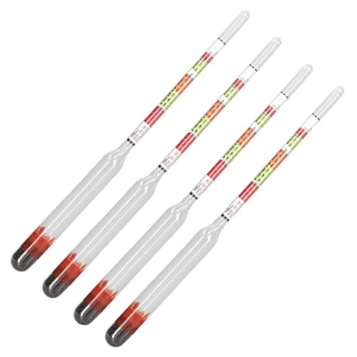 Hydrometer Wine and Beer Measuring Tool Set, Triple Scale Glass, 10Pcs for Home Brewing