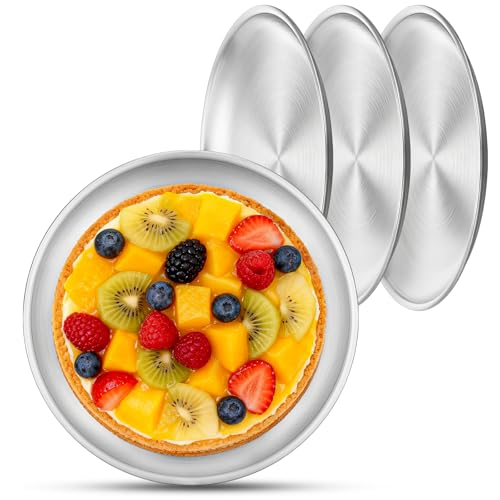 Stainless Steel Plates, 4 Set 6.7 inch Mini 201 Metal Food Serving Plate, Reusable Snack Eating Dishes Round Brushed Finish Silver Dinnerware Dish for BBQ Dinner Oven Dishwasher Safe - size: 6.7"