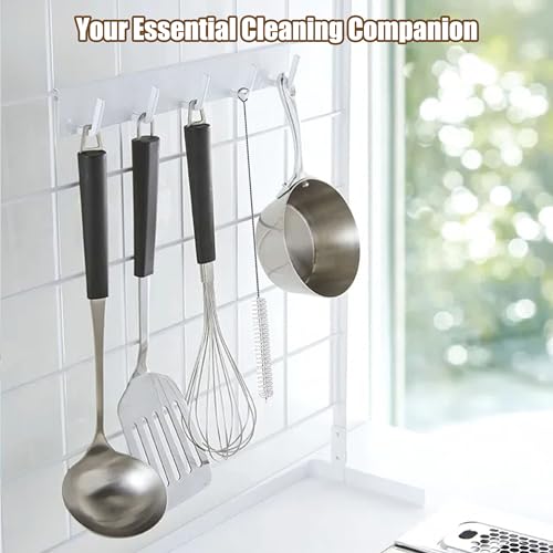 ClDYAUST Straw Cleaner Brush for Stanley Cup, Straw Cleaning Brush by 304 Stainless Steel and Nylon Bristles, Straw Brush for Baby Bottles, Glass/Silicone Straws or Hummingbird Feeders.
