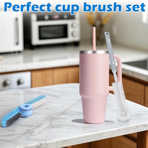 Palksky Water Bottle Cleaner Brush Kit for Hydroflask, Wide Straw Lid Brushes and Long Handle Scrubbing Bottles Brush for Hydro Flask 16/24/32/40 oz Cups - size: 4 Pack