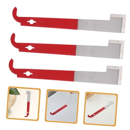 3pcs J Shaped Stainless Steel Beekeeping Hive Tool Frame Lifter Scraper for Efficient Hive Maintenance Essential Supplies for Beginner Beekeepers