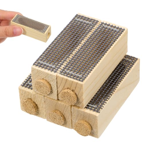 Queen Cages for Bees : 5pcs Wooden Queen Cages, Mini Beekeeping Protector Cage, Breathable Beekeeping Supplies Equipment with Metal Mesh and Corks for Bee Rearing and Beehive