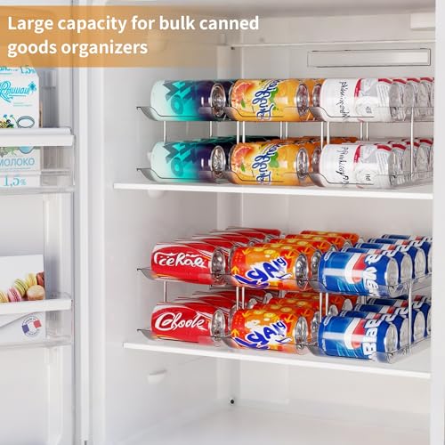 LXLXXL Can Organizer For Pantry Canned Food Goods Organizer For Cabinet Clear Automatic Rolling Can Storage Organizer Pantry Holders Rack, Holds Up to 36 Cans - size: 3Tier*3
