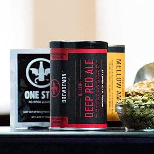 2 Gal. Hellfire Deep Red Ale Beer Recipe Kit - Makes a Wicked-Good 4.6% ABV Batch of Craft Brewed Beer - size: Red Ale Recipe