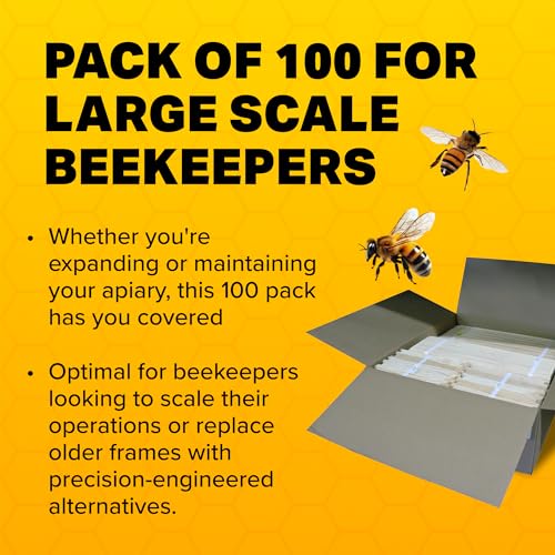 Mann Lake 9 1/8" Deep Unassembled Beekeeping Frames, Groove Top and Bottom, No Holes in Endbars, Designed for High Precision and Durability, Compatible with All Uncappers, 100 Pack, Made in the USA - size: 9-1/8-Inch