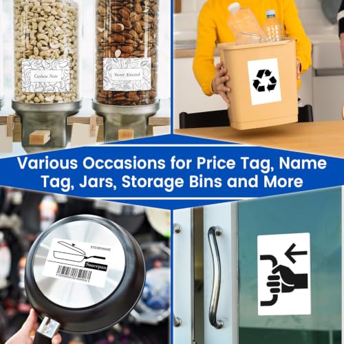L LIKED 4" x 6" Thermal Labels, Blank Removable Labels with No Residue, Water and Oil Resistant, Use for Both Home and Office (1 Roll, 250 Labels) - size: 4x6-250