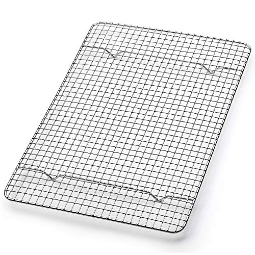Spring Chef 8.5 x 12 Inch Stainless Steel Cooling Rack for Cooking and Baking - Oven Safe Cookie Cooling Rack - Fits Small Quarter Sheet Pan - Dishwasher Safe - size: 8.5"x12", style: 1 Pack