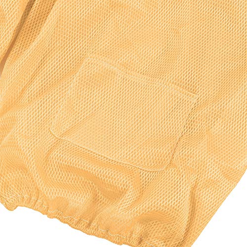 Beekeeping Jacket, Bee Suit Bee Jacket with Veil Professional Ventilated Beekeeper Suit Beekeeping Tools (Orange and Yellow) - color: Orange and Yellow
