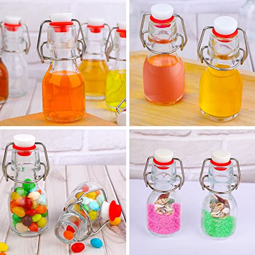 Swing Top Glass Bottles Set of 30, 2oz Small Airtight Bottles with Swing Top Lids, liquor bottles, Flip Top Bottles for Vanilla Extract, Juice Shot, Maple Syrup, for Wedding Party Favors & DIY Gifts