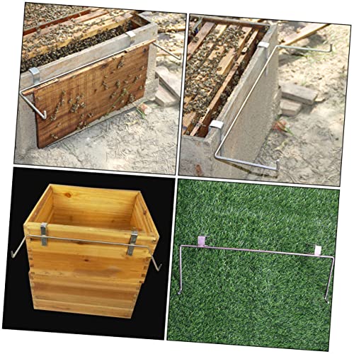 Yardwe 2pcs Bee Box Shelf Metal Stand Metal Clothing Rack Metal Storage Rack Storage Shelf for Bee Houses Beehive Storage Rack Nest Frame Stainless Steel Lift Silver Beehive Holder