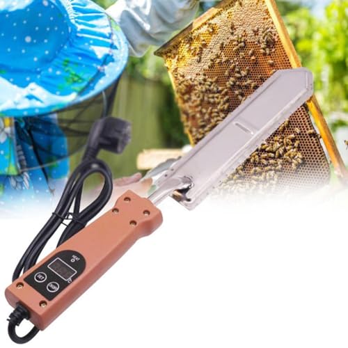 Electric Honey Uncapping Knife, Beekeeping Tools, 50-180℃ Temperature Control Hot Knife with Memory Function, Stainless Steel Extractor Equipment for Beekeepers
