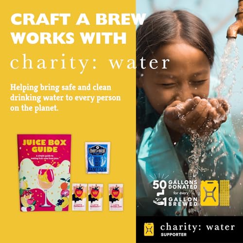 Craft A Brew - Juice Box Fruit Wine Recipe Kit - Easy for Beginners - At Home Wine Making Kit - Ingredient-Only Refill Kit - No Equipment Included - Use Any Fruit Juice or Lemonade - Makes 1-gal Batch