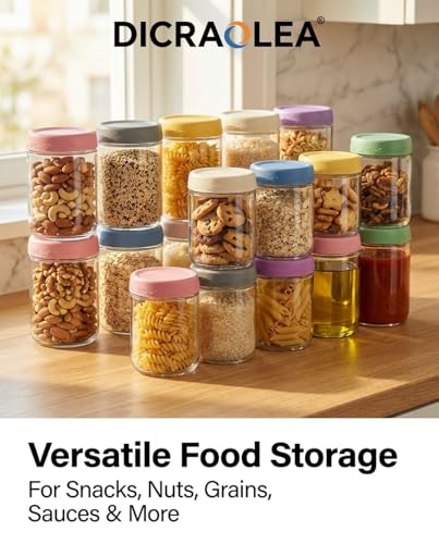 16oz 8Pack Glass Overnight Oats Jars Containers with Airtight Leakproof Lids, Reusable Mason Jars for Meal Prep, Yogurt Parfaits, Smoothies, Salads & Healthy Breakfast(16oz-8Pack) - color: 16oz-8Pack