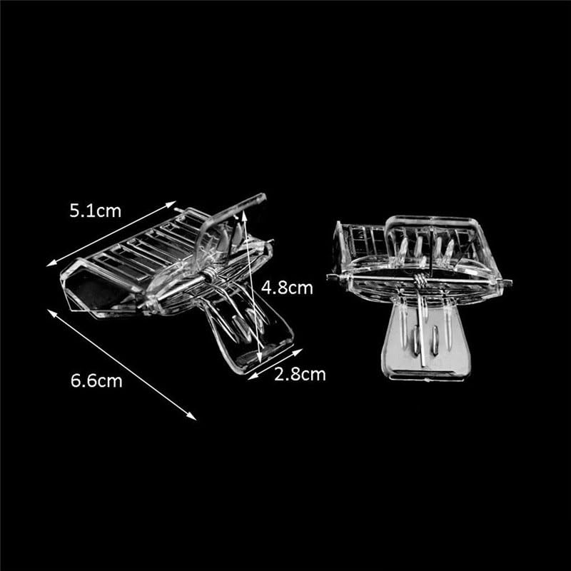 luzen 6Pcs Plastic Queen Bee Cage Catcher Clips Transparent Queen Bee Marking Catcher Clips Bee Cage Marker Beekeeping Tools for Beekeepers, Clear