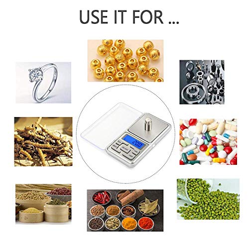 Digital Pocket Scale, 500g Capacity High Precision Balance of 0.01g, Mini Electronic Grams Reloading Weight Scale, Food Scale, Jewelry Gem Scale, Kitchen Scale - style: 1pcs