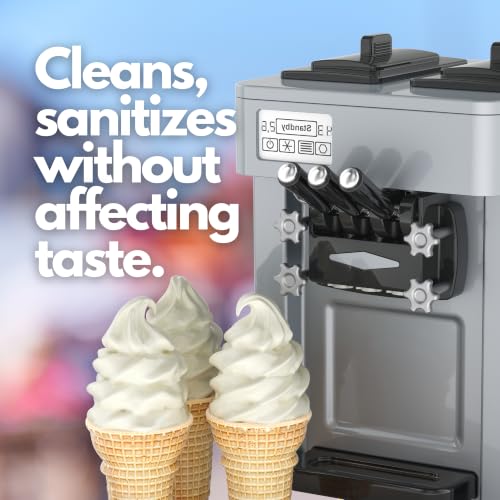 Diversey Sani-Sure Soft Serve Sanitizer & Cleaner, 100 x 1 oz Packets | Soft Serve Machines, Shake Equipment, Slush Dispensers, Yogurt Machines, Chlorine Sanitizer - size: 1 Ounce (Pack of 100)