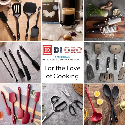 DI ORO Silicone Blender & Jar Spatulas - Heat Resistant Silicone Utensil Set for Cooking, Mixing, Baking, & Scraping (2pc, Red) - color: Red