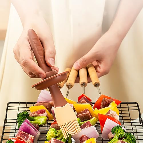 Multi-Purpose Pastry Brush for Kitchen, Baking and Grilling Food Grade Pouring Brush Set - color: Card White