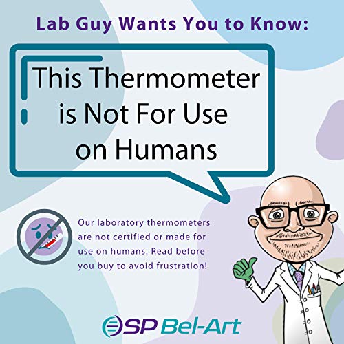 SP Scienceware H-B DURAC Plus Immersion Organic Liquid-In-Glass Cooking Thermometer - Precise Lab & Kitchen Thermometer for Liquids - 0 to 230F Range, Blue Spirit Liquid - size: Partial Immersion, style: 0 to 230 degree F Range, Blue Spirit Liquid