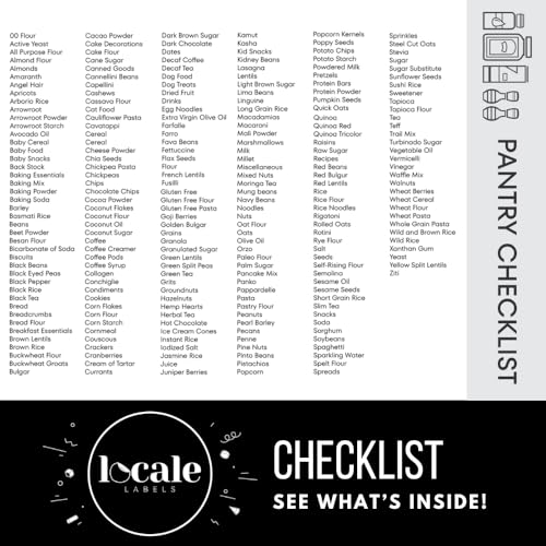 372 Pantry Labels for Global Food Items Including 120 Best by Labels for Food Containers, Jars, Storage, Pantry Organization- Global Pantry Collection (White, Square)
