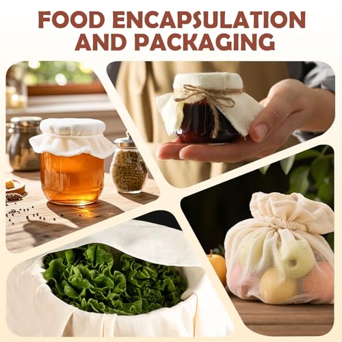 20Pcs Reusable Cheesecloth for Straining 20x20 Inch,100 Grade Cheese Cloths Hemmed Edges, 100% Unbleached Cotton Cheese Cloth,Ultra-Dense Cloth Strainer for Yogurt/Nut Milk/Baking Making 56x42 Weave - size: 20 PCS - 20x20 Inch