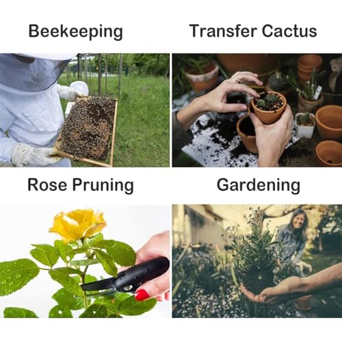 Luwint Premium Goatskin Beekeeping Gloves, Bee Beekeeper Gloves with 3 Layers Ventilated Mesh Sleeve and Elastic Cuffs - size: Large