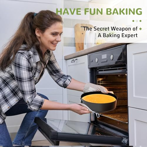 ZeroPone 9 Inch Springform Pan with Removable Bottom, Non-stick Round Spring Form Cake Mold Cheesecake Pan For Baking - size: 9 Inch
