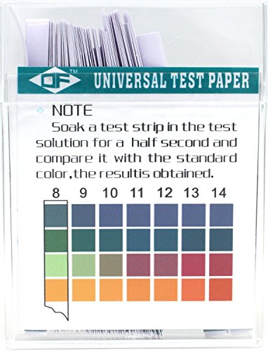 BIPEE Accurate pH Test Strips for Urine, Saliva, Water and Fermentation - Food Grade Lye Compatible(pH 0~14),100 Strips
