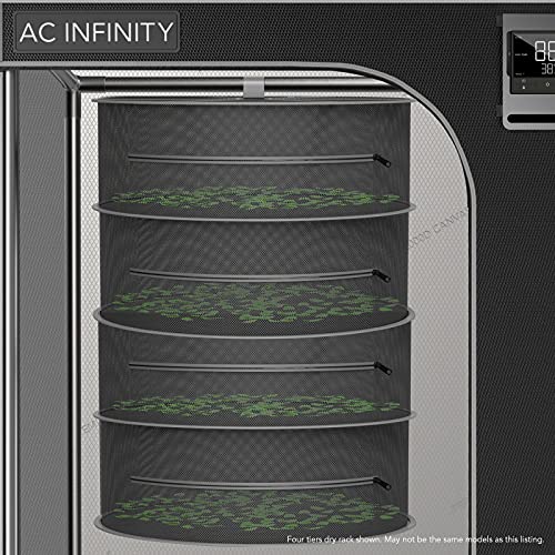 AC Infinity Herb Drying Rack, 2-Layer Hanging Mesh Net for Plants, Seeds, | and Buds, 18" Diameter Fit in Grow Tents Closets Hydroponics - size: 2-Tier