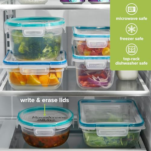 Snapware Plastic Total Solution 2-Pack (3-Cup) Food Storage Containers Set, Leakproof & Airtight Plastic Locking Lids Containers, Non-Toxic BPA-Free Lids, Microwave Dishwasher Freezer Safe - size: 2 Pack, style: 3 Cup