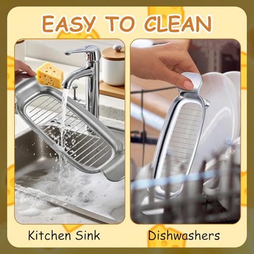 Stainless Steel Butter Slicer Cutter with 2 Butter Knives – Hand Held Ergonomic Butter Cutter for Stick Butter & Soft Cheese, 3 in 1 Easy Butter Spreader Knife for Cold Butter Slicing & Spreading - color: Silver Gray ( with 2 Butter Knives)