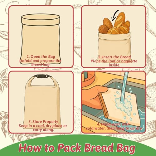 5PCS Christmas Beeswax Bread Bags Set – 2 Reusable Bread Bags + 3 Wax Paper Sheets,Eco-Friendly Beeswax Wraps for Food,Homemade Sourdough,Cheese,Snacks & Fruit,Holiday Gift for Bakers Kitchen Lovers - color: Bread Bags-Christmas