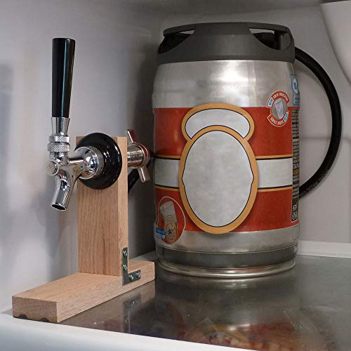 OneBom Beer Faucet with Nipple 4'' Shank Assembly,3/16’’I.D. Bore for Keg Fridge Keezer (4'' Shank) - color: 4'' Shank