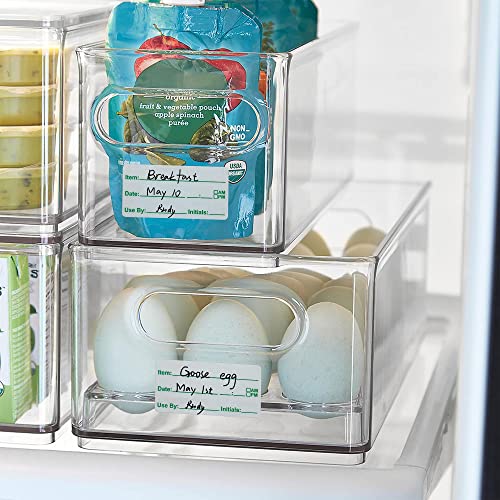 L LIKED 500 Stickers Use by 1 x 2 Inch Dissolvable Labels for Food Containers Prep roll of 500 (Green) - color: Green