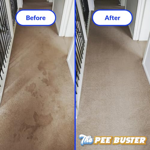The Pee Buster Pet Stain Remover - Cleaning Spray for Dog and Cat Urine with 5 Cleaning Tablets