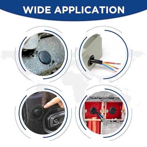 Rubber Grommets for Wiring-205pcs Assorted Firewall Hole Plugs in 7 Sizes M25.4, M22.23, M19.05, M15.88, M12.07, M7.14, M9.53-Waterproof Rubber Grommet Kit Wire Grommet Perfect for Sealing Auto Panel - size: 7 Sizes-205pcs