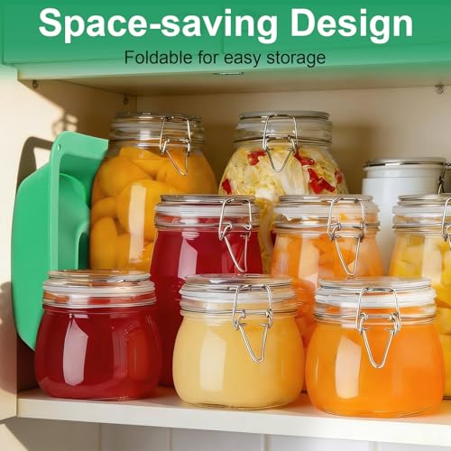 Extra Large Silicone Collapsible Funnel Compatible with Harvest Right Freeze Dryer, Wide Mouth Funnel with Stand Fits All Size Dryer Trays for Mason Jar & Mylar Bags Freeze Dryer Accessories