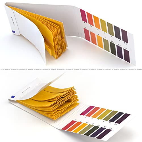 8 Pack 640 Pieces PH Test Strips, Universal Litmus Indicator 1-14 pH Testing Paper for Testing Soil Water Saliva Urine Water Food Fish Tank Aquariums Ponds