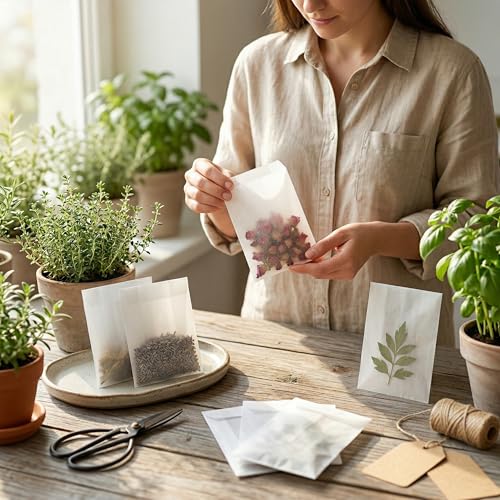 Quotidian White Flat Small Glassine Paper Bags 3" x 5" (8 x 13.3cm) Pack of 100 - Cookies Grocery Confetti Crafting Projects Candy Gift - size: 3x5 Inch