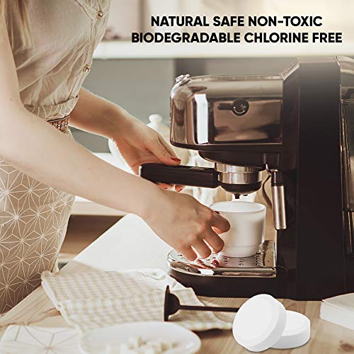 CleanHike Espresso Machine Cleaning Tablets - (100 Tablets) For Jura, Miele, and Universal Coffee Machine for All Brands - Professional Coffee Grease and Residue Cleaner for Baristas (1)