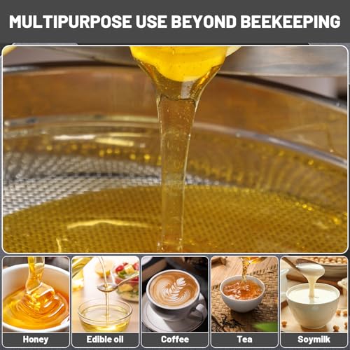 2 Sets Honey Strainer Stainless Steel Double Sieve Honey Filter Strainer Honey Extractor Equipment for 5 Gallon Bucket Bee Keeping Equipment Tools