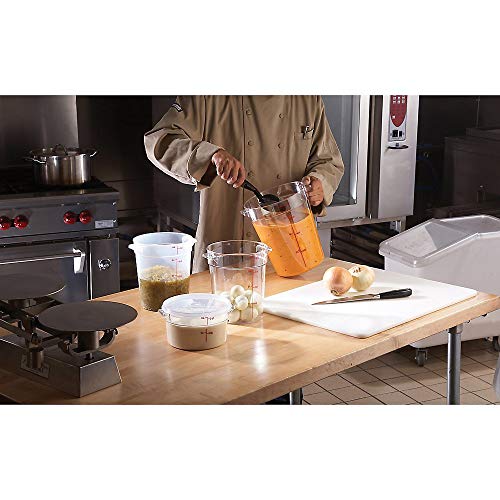 Cambro RFSCW8135 9-15/16" Top Diameter x 10-7/8" Height, Camwear Clear Polycarbonate Round Food Storage Container (Cover Sold Separately), 8 Quart - size: 8 Quart