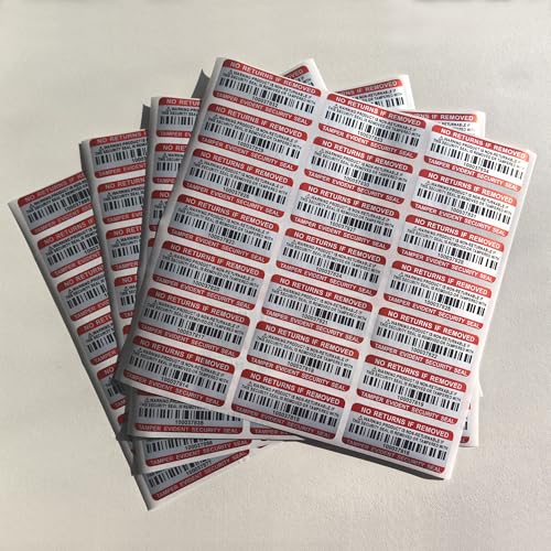 Tamper Evident Proof Barcode Stickers with Individual Serial Number Security Warranty Void Sticker,Sealing Label for Package(280pcs 2x0.8in Red Matte Silver) - style: 280pcs Red silver