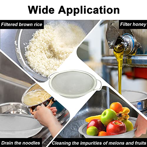 4 Packs Fine Mesh Paint Strainer 60 Mesh Stainless Steel Paint Filter Emulsion Honey Funnel Filter Paint Bucket Filter Tool Insert Strains
