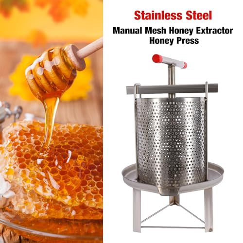 Household Mesh Bee Honey Press Machine Manual Honey Extractor Stainless Steel