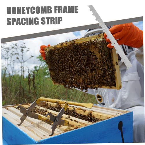MERRYHAPY 2pcs Metal Beehive Frame Spacers Durable Beekeeping Tool for Hive Management Prevents Frame Rotation and Shaking Easy to Use and Install for Beekeepers