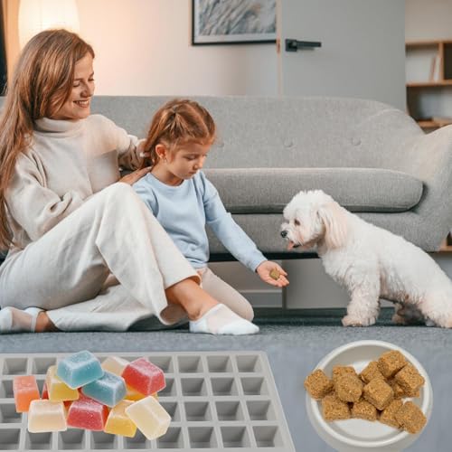 Square Ice Cube Silicone Molds for ice,Candy,72 Cavities | Mini Square Ice Cube Mold Tray, Mini Silicone Chocolate Molds, For Candy, Gummy, Jelly, Jello, Pet Treats, Snacks - color: 72 Cavity Square-Terrace Mold
