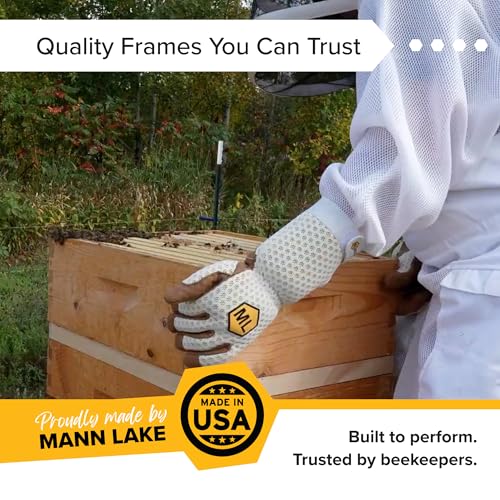 Mann Lake 6 1/4" Deep Unassembled Beekeeping Frames, Groove Top and Bottom, No Holes in Endbars, Designed for High Precision and Durability, Compatible with All Uncappers, 100 Pack, Made in the USA - size: 6-1/4-Inch